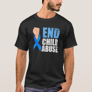 Camiseta Fin de la prevención del maltrato infantil Mes de