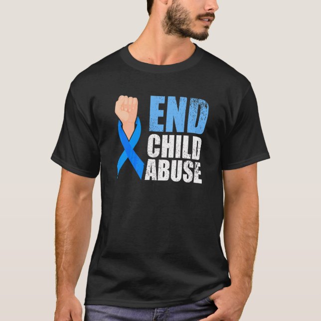 Camiseta Fin de la prevención del maltrato infantil Mes de  (Anverso)