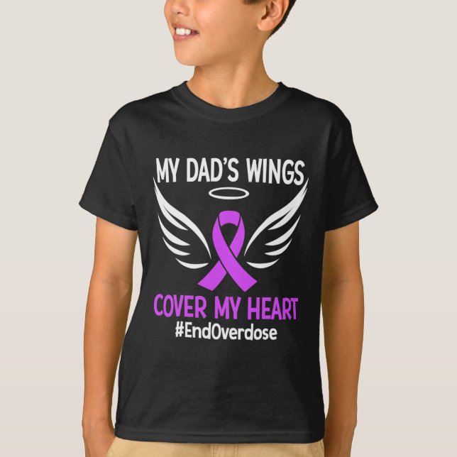 Camiseta Fin de la sobredosis Las alas de mi padre cubren m (Anverso)