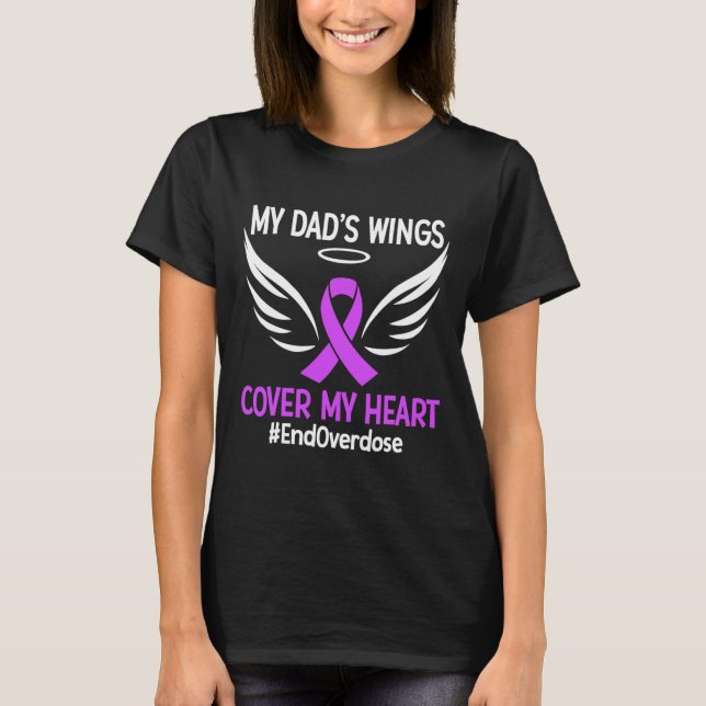 Camiseta Fin de la sobredosis Las alas de mi padre cubren m (Anverso)