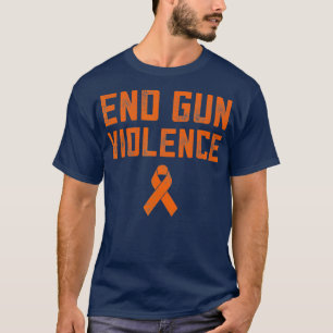 Camiseta Fin de la violencia contra las armas T Naranja Con