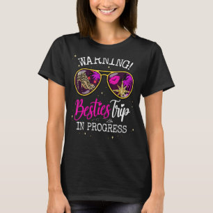 Camiseta Fin De Semana Besties, Viaje De Chicas De Aviso De