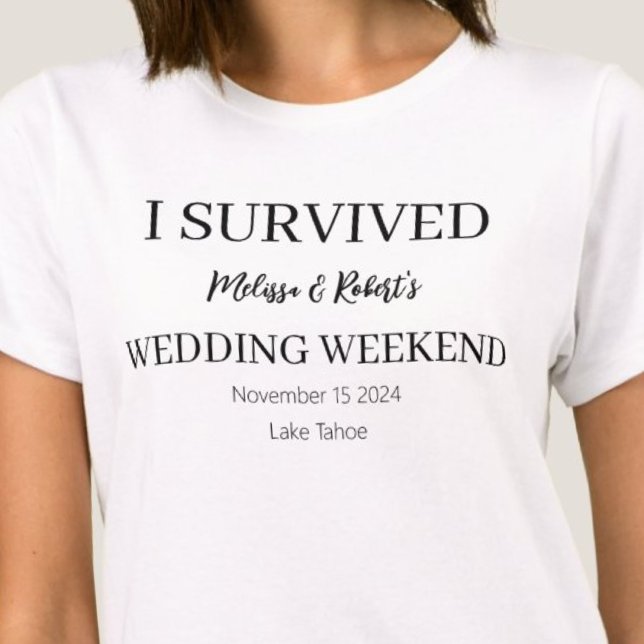 Camiseta Fin de semana Boda personalizado (Personalized Wedding Weekend T-Shirt)