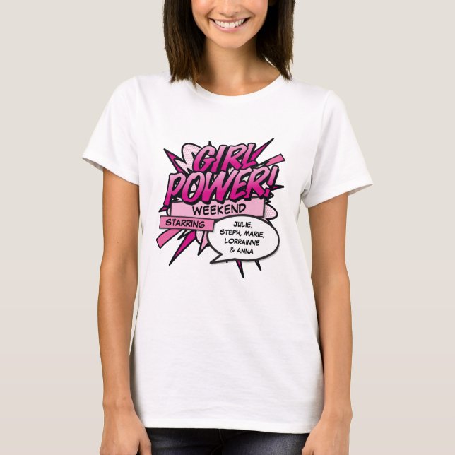Camiseta Fin de semana de Chicas de POWER CHICAS personaliz (Anverso)