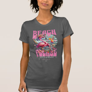 Camiseta Fin de semana de chicas flamenco retro rosa