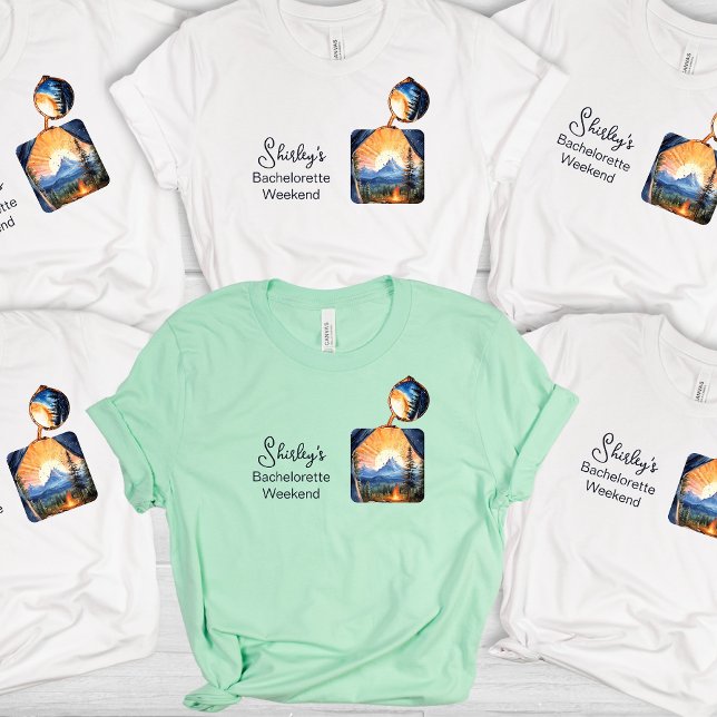 Camiseta Fin de semana de chicas solteras en Camping Track  (Subido por el creador)