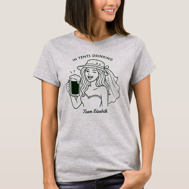 Camiseta Fin de semana de despedida de soltera bebiendo en  (Anverso)