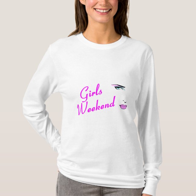 Camiseta Fin de semana de los chicas (cara) (Anverso)