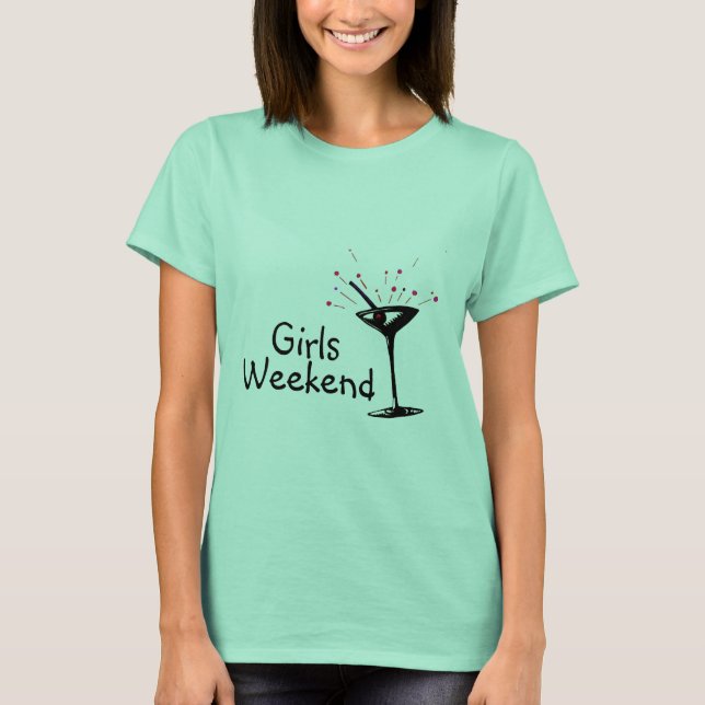 Camiseta Fin de semana de los chicas (Martini 1) (Anverso)