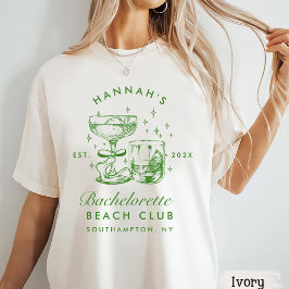 Camiseta Fin de semana de soltera retro moderna amarilla y 