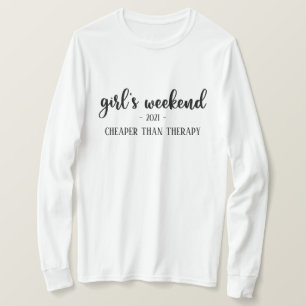 Camiseta Fin de semana del Chica más barato que la divertid