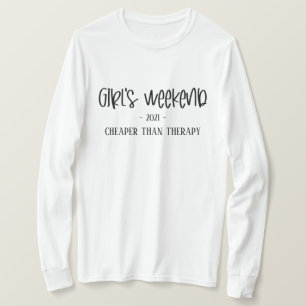 Camiseta Fin de semana del Chica más barato que la divertid
