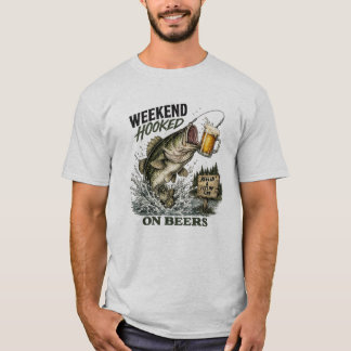 Camiseta Fin de semana enganchado a las cervezas | Pesca di