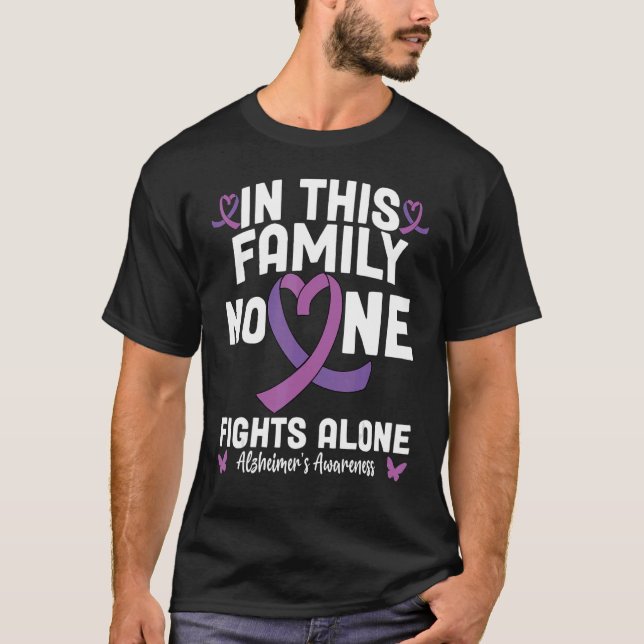 Camiseta Fin del Alz Alzheimers Cinta Alzheimer púrpura Con (Anverso)