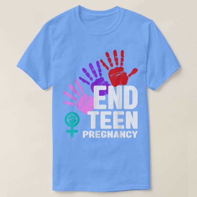 Camiseta Fin del    embarazo adolescentePrevención del emba (Diseño del anverso)