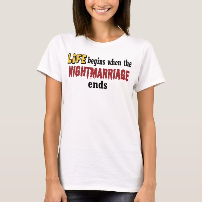 Camiseta Fin del matrimonio nocturno (Anverso)