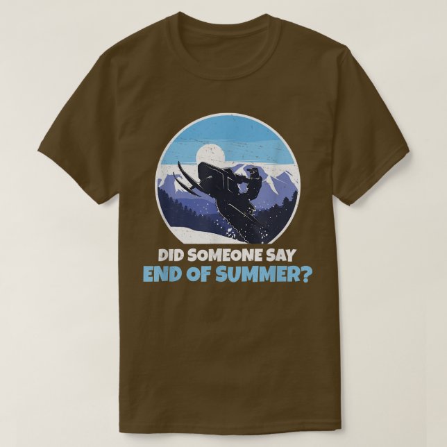 Camiseta Fin Del Verano Funny Snowmobile Riding Motor Sled (Diseño del anverso)