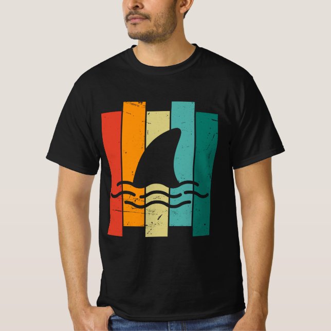 Camiseta Fin retro vintage de tiburón (Anverso)