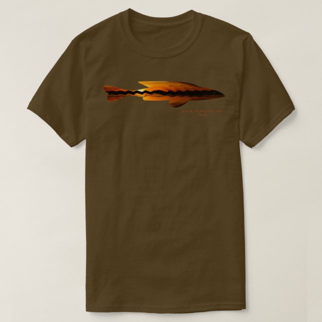 Camiseta Fin rojo rayado negro (Diseño del anverso)
