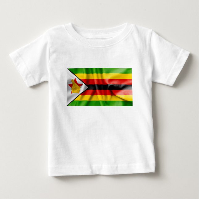 Camiseta fina de Jersey con bandera de Zimbabue (Anverso)