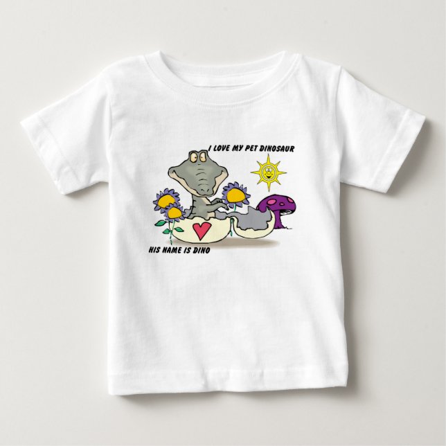 CAMISETA FINA DEL JERSEY DEL NIÑO DEL DINOSAURIO (Anverso)