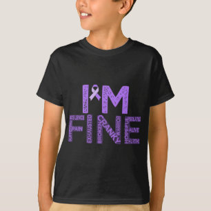 Camiseta Fina Fibromialgia Guerrero Fibro Conciencia Púrpur