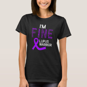 Camiseta Fina Lupus Warrior Lupus Awareness Mes Purple Ri