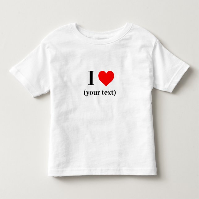 Camiseta fina para niños - Personalizada Yo amo (t (Anverso)