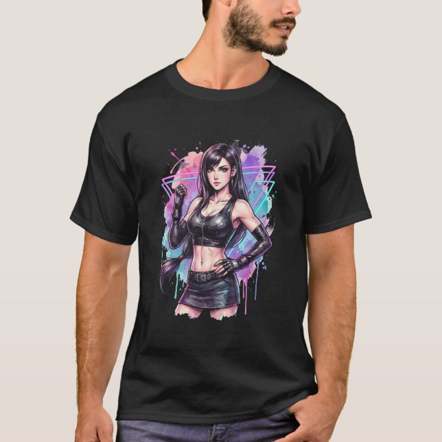 Camiseta Final Fantasy VII Tifa Lockhart Renacimiento Impre (Anverso)