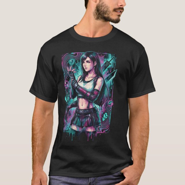 Camiseta Final Fantasy VII Tifa Lockhart Renacimiento Impre (Anverso)