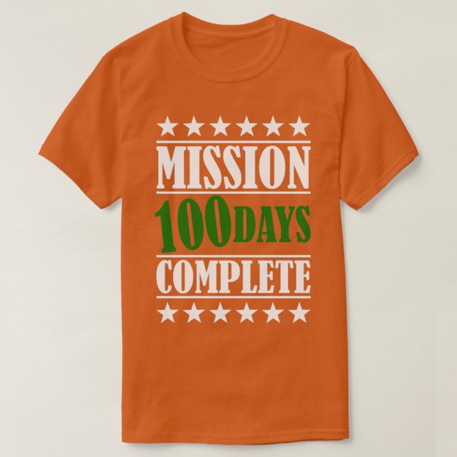 Camiseta Finalización del mejor 100 día de misión militar e (Diseño del anverso)