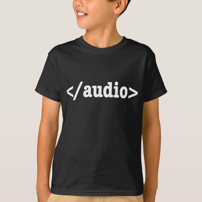 Camiseta Finalizar código HTML5 de audio (Anverso)