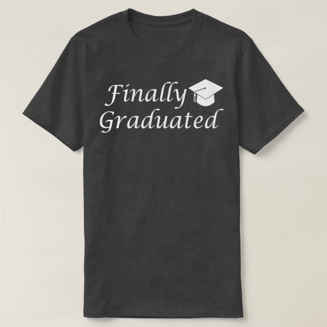 Camiseta Finalmente se graduó la universidad (Diseño del anverso)