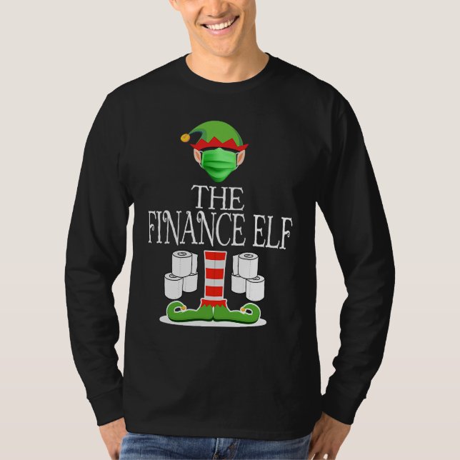 Camiseta Finance Elf wearing Mask Toilet Paper Christmas (Anverso)