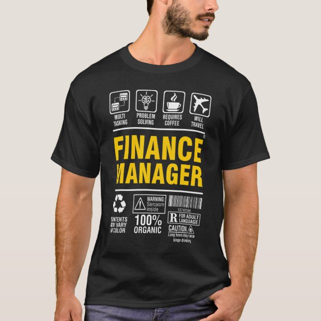 Camiseta Finance Manager Multitasking Problem Solving Coffe (Anverso)
