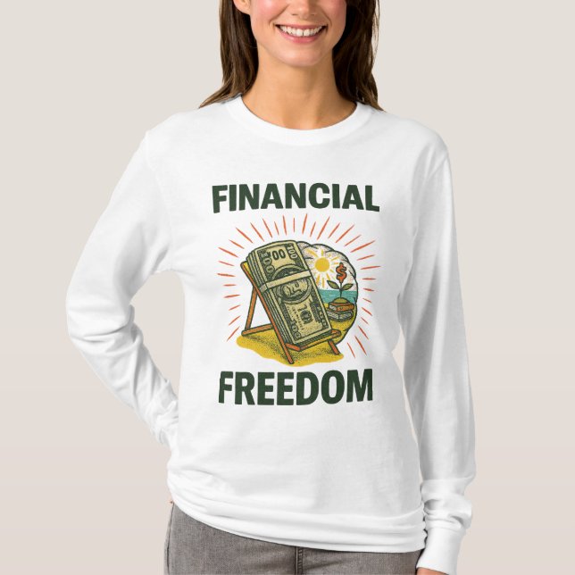 Camiseta Financial Freedom Beach Chair for Wealth Builders (Anverso)