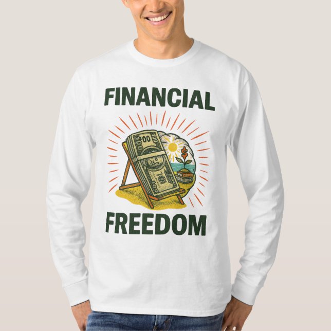 Camiseta Financial Freedom Beach Chair for Wealth Builders (Anverso)
