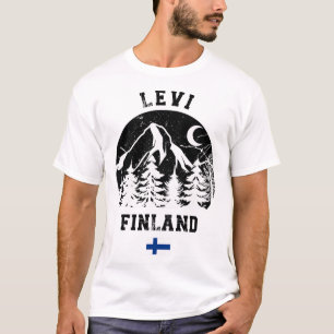 Camiseta Finca de esquí alpino de Finlandia Levi Lapland Sk