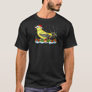 Camiseta Finches Family Mating Santa Hat Finches Christma