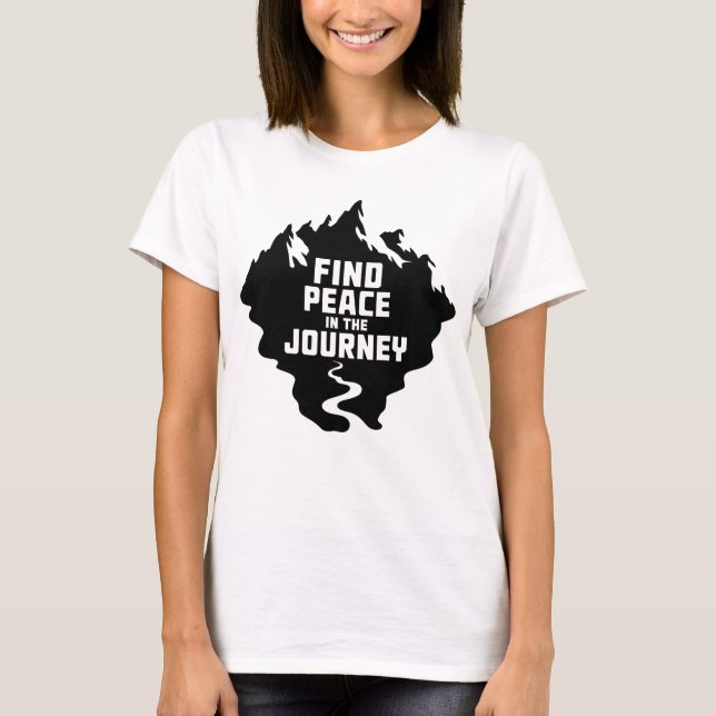 Camiseta Find Peace in the Journey Mountain Design (Anverso)