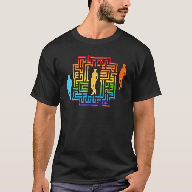 Camiseta FIND WAY TO YOUR HAPPINESS happiness maze (Anverso)