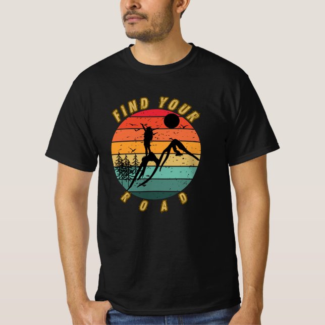 Camiseta Find Your Road mountain climber (Anverso)