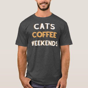 Camiseta Fines de semana de café para gatos