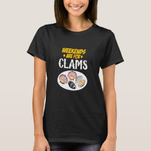 Camiseta Fines de semana de hombres para almejas excavadora