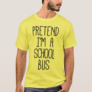 Camiseta Finge que soy un autobús escolar Halloween diverti