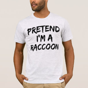Camiseta Finge que soy un mapache divertido Halloween