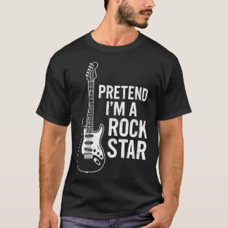 Camiseta Finge que soy una estrella de rock Halloween perez