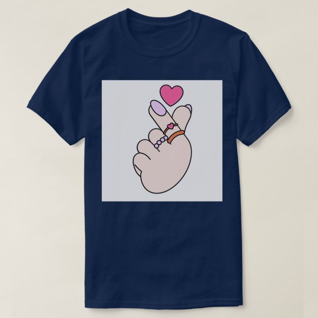 Camiseta Finger heart sign (Diseño del anverso)