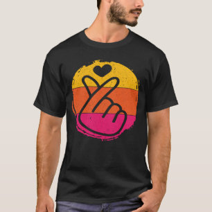Camiseta Finger Hearts Korean K Pop K Drama Love Saranghae