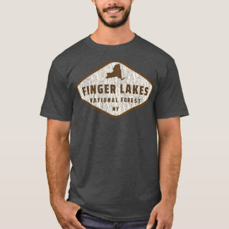 Camiseta Finger Lakes National Forest New York Tree Log Tex